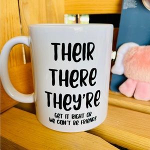 Correct grammar coffee cup snarky new